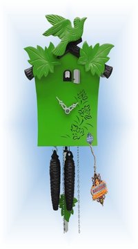 Cuckoo Clock Modern Green